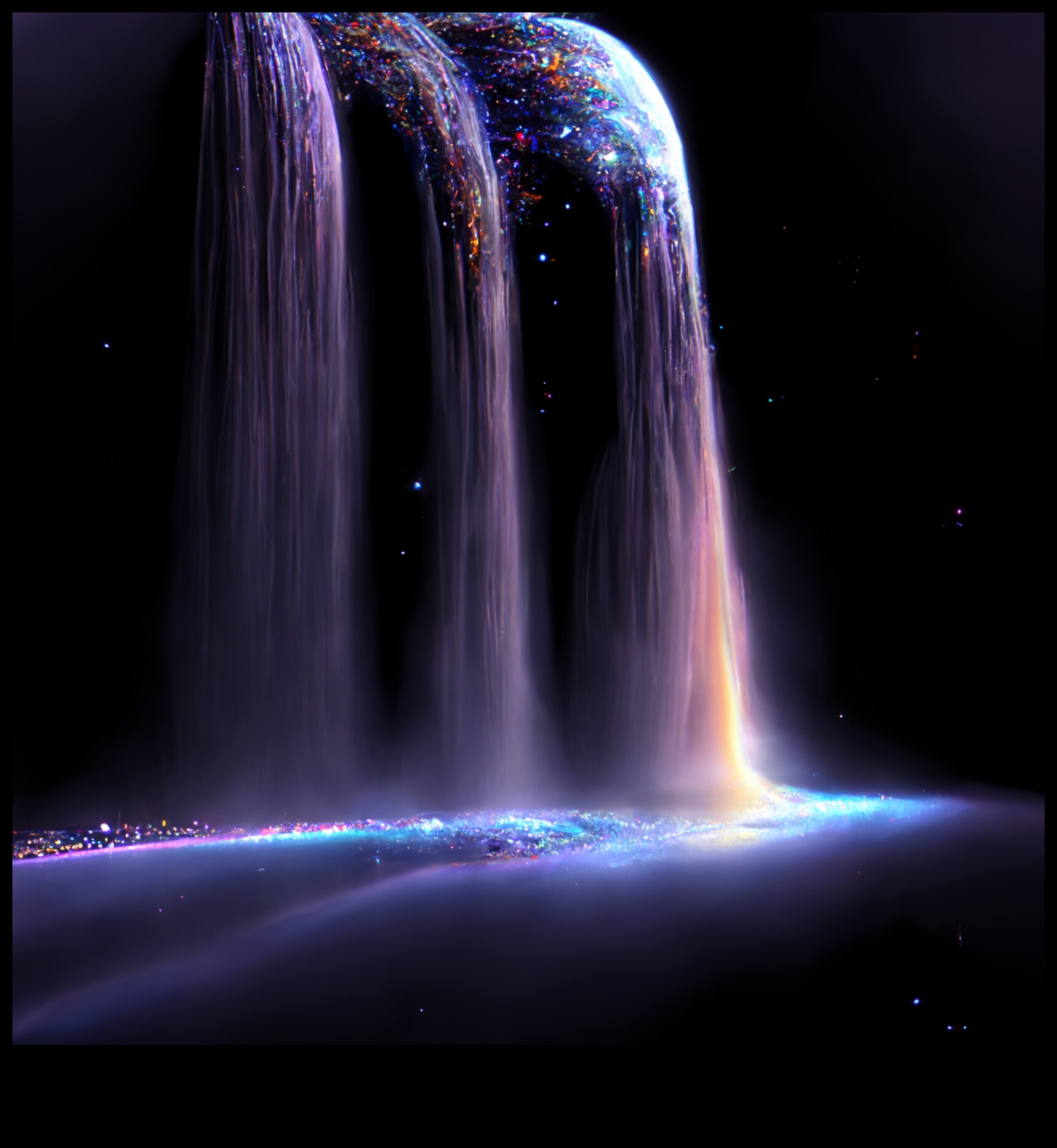 شلال سماوي: شلالات من الأعاجيب السماوية في المشهد الكوني